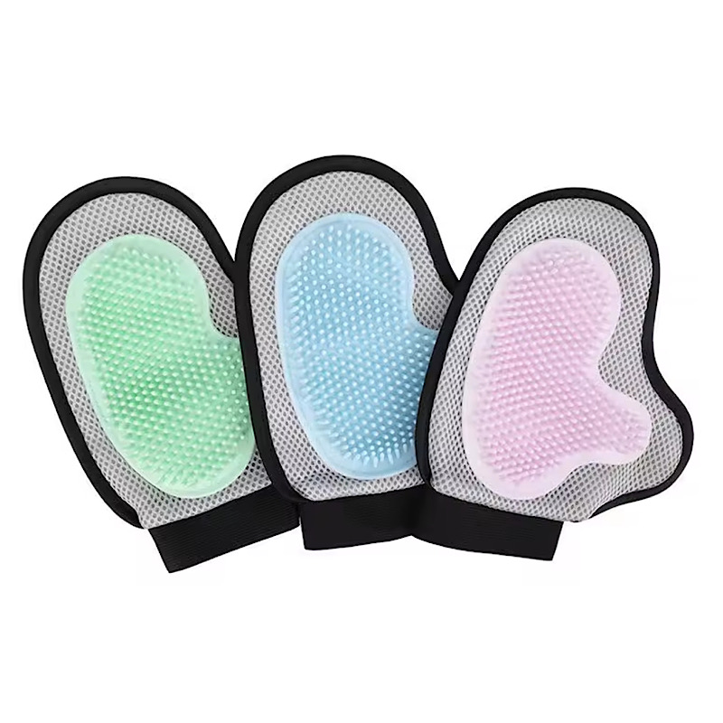 دستکش دو طرفه ماساژور و پرزگیر موی حیوانات