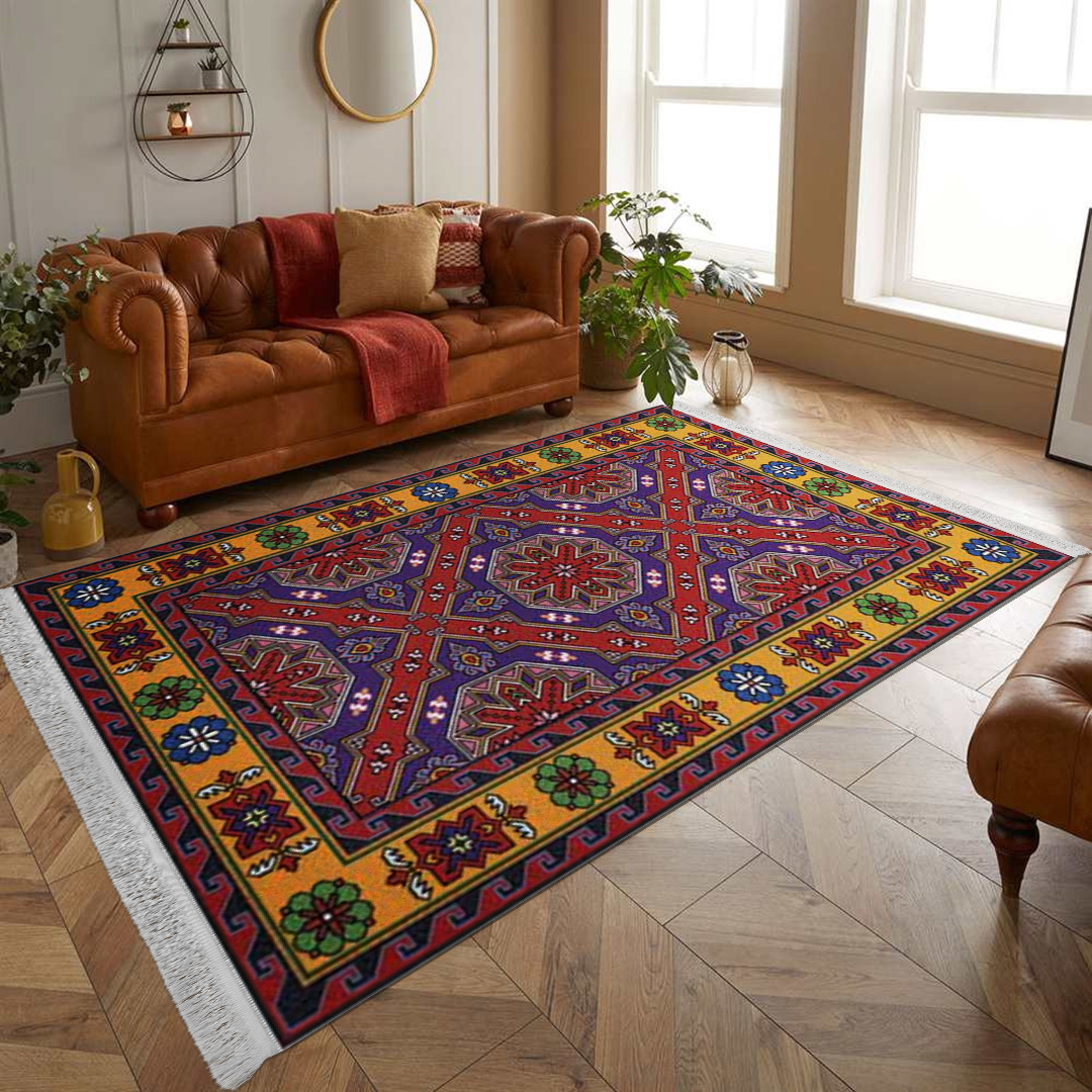 فرش مخمل نادی طرح سنتی کد o142