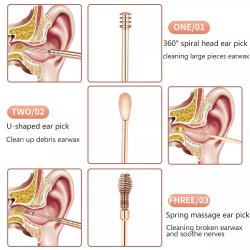 مجموعه 6 عددی ابزار تمیز کننده گوش
