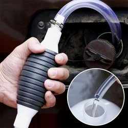 پمپ دستی بنزین و مایعات به همراه شلنگ و 2 بست فلزی